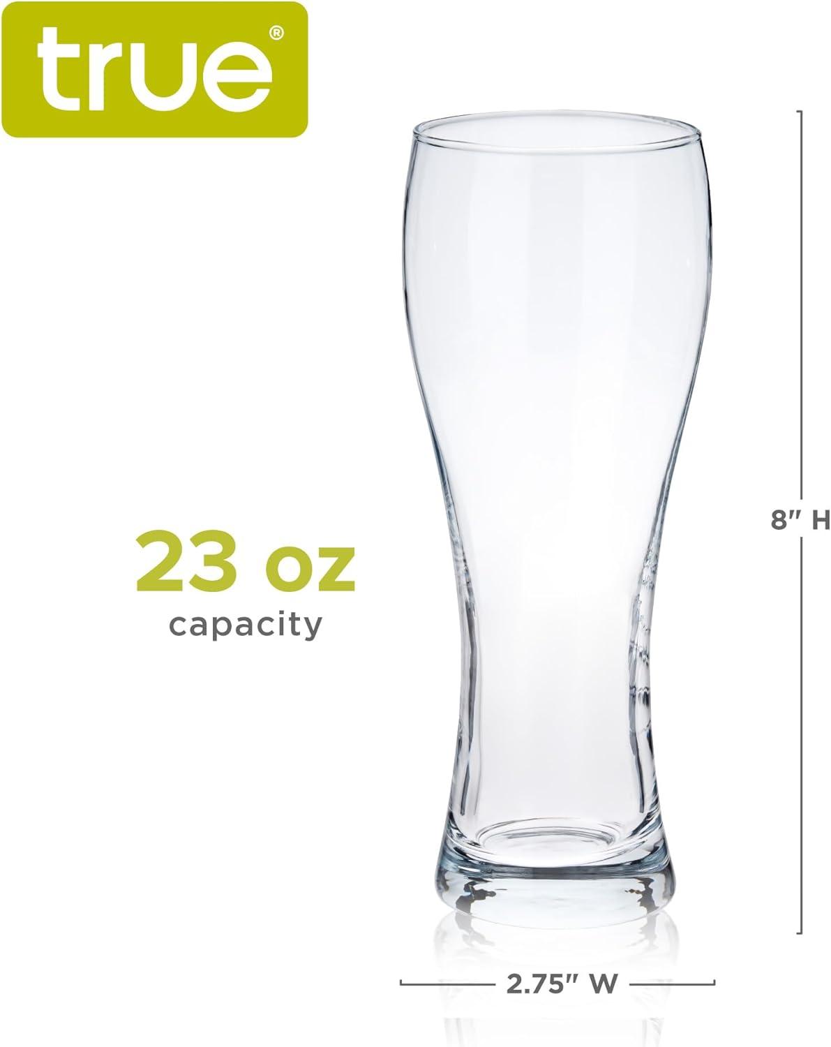 Clear 23 oz Large Wheat and Pilsner Beer Glass Set