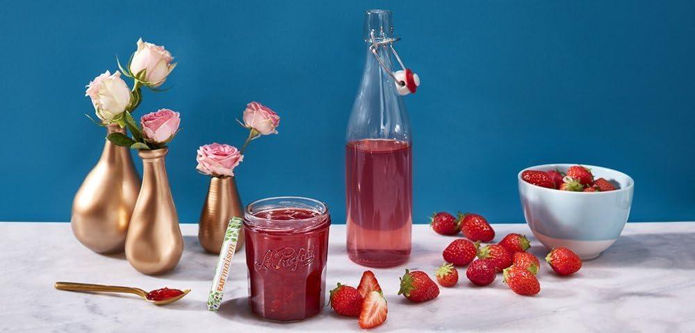 Le Parfait Jam Pot - 324ml Faceted French Working Glass w/Snap Cover, 11oz (Pack of 6)