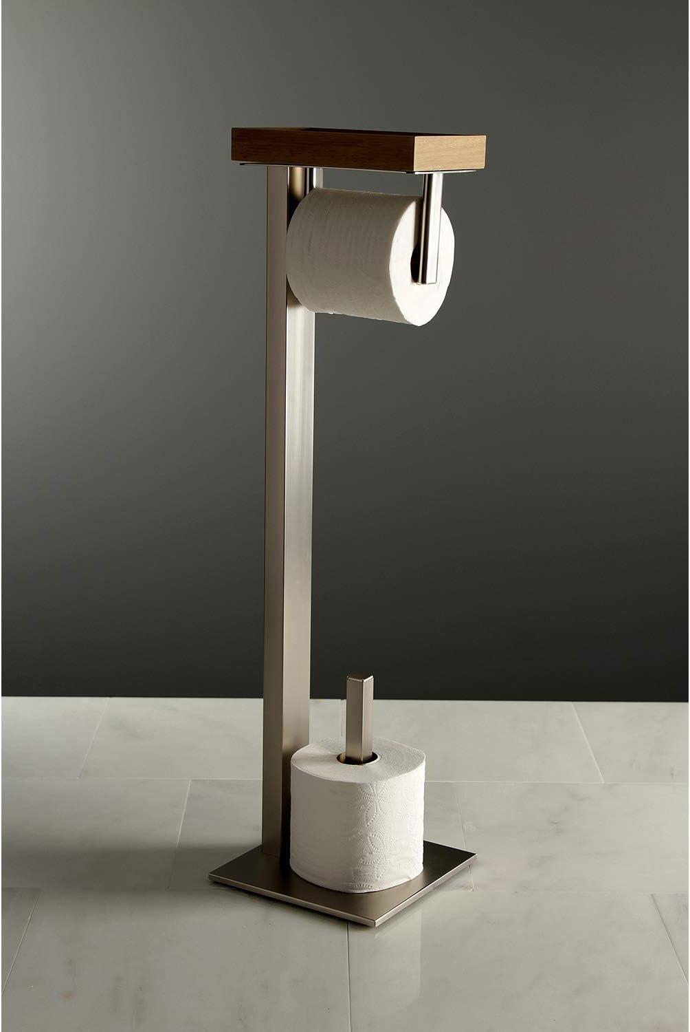 Kingston Brass SCC8508 Kingston Brass Edenscape Freestanding Toilet Paper Holder with Storage Shelf