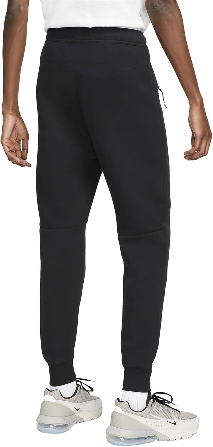 Noir Cotton Blend Ankle Training Joggers with Zipper Pocket