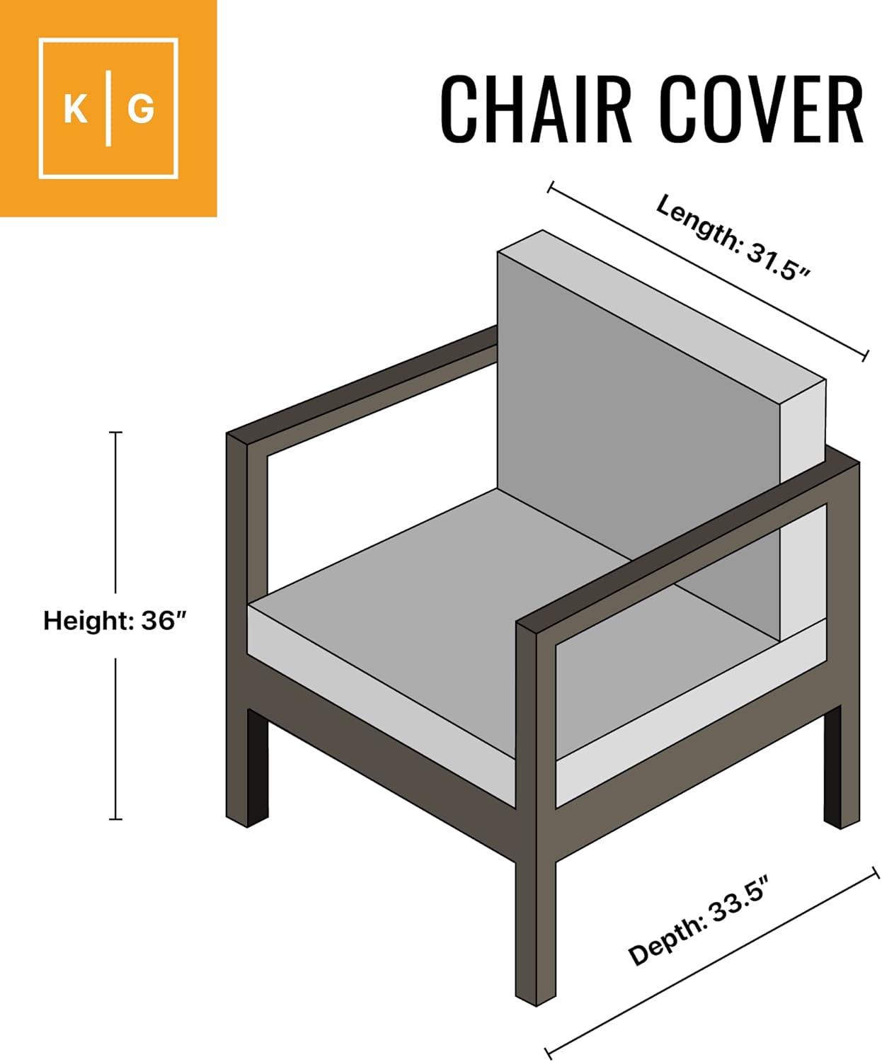 Gray Heavy Duty Weather Resistant Outdoor Patio Chair Cover