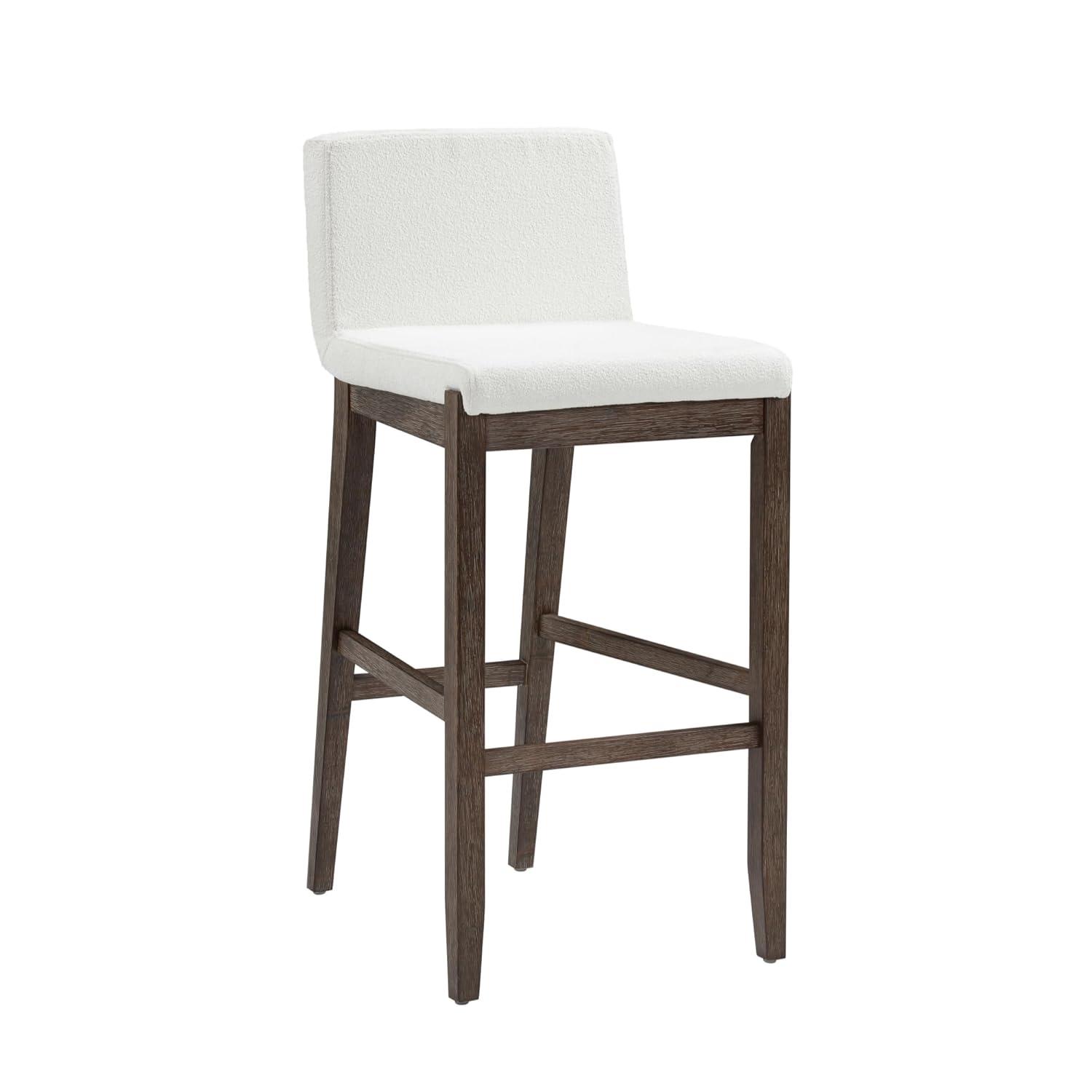 Nathan James Siping Upholstered Wooden Stool