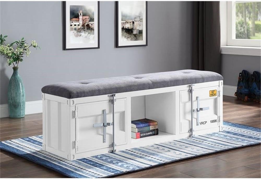 Acme Cargo Fabric Upholstered Storage Bench