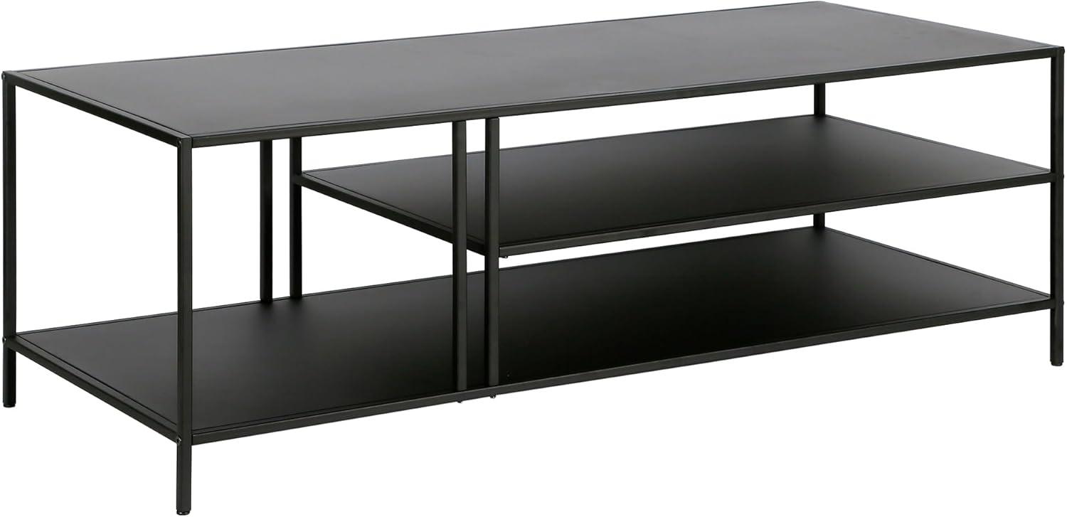 Evelyn&Zoe Cortland 48" Wide Rectangular Coffee Table in Blackened Bronze