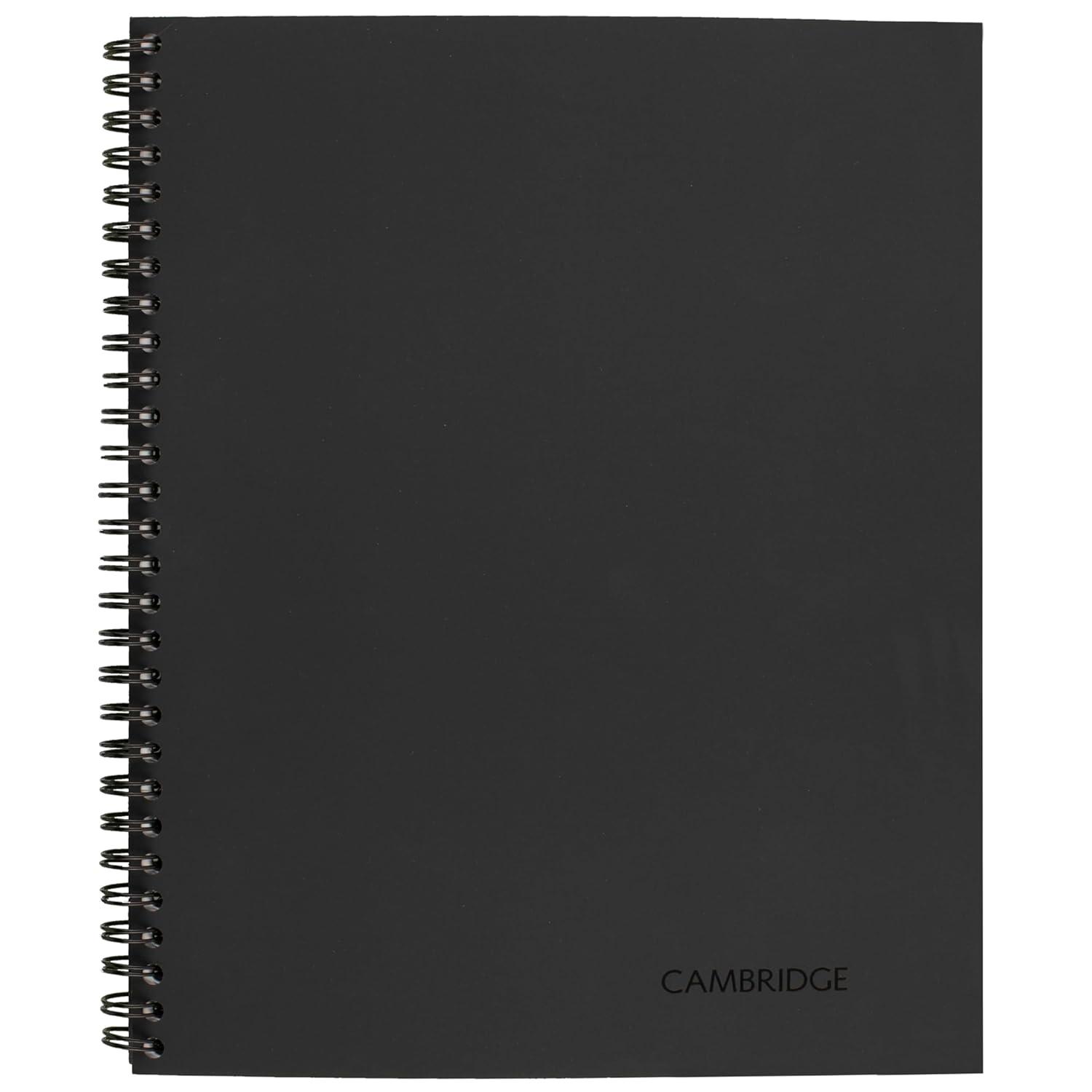 Cambridge Wirebound Business Notebook, Legal Ruled, 8.25" x 11", 80 Sheets, Gray