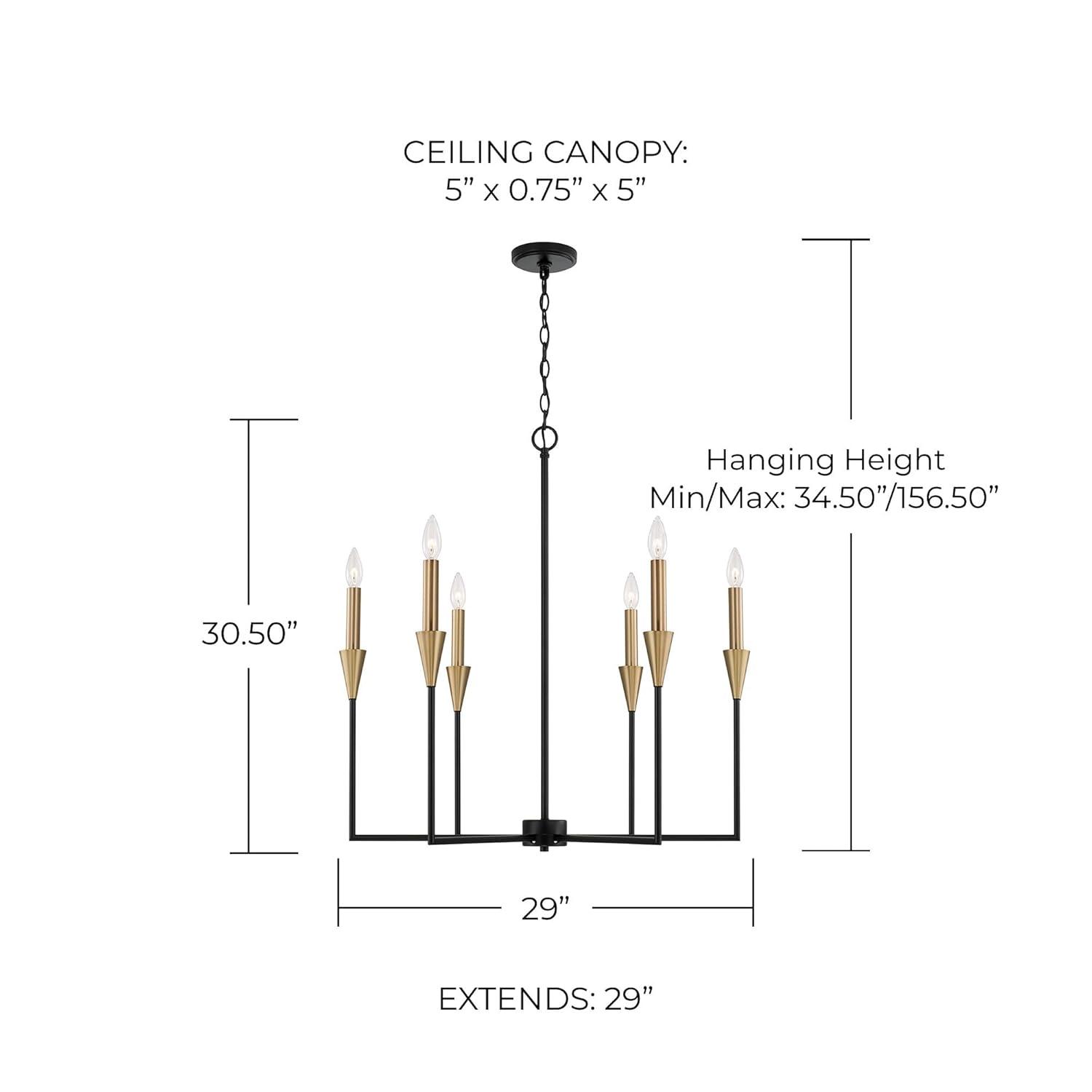 Capital Lighting Avant 6 - Light Dimmable Classic / Traditional Chandelier