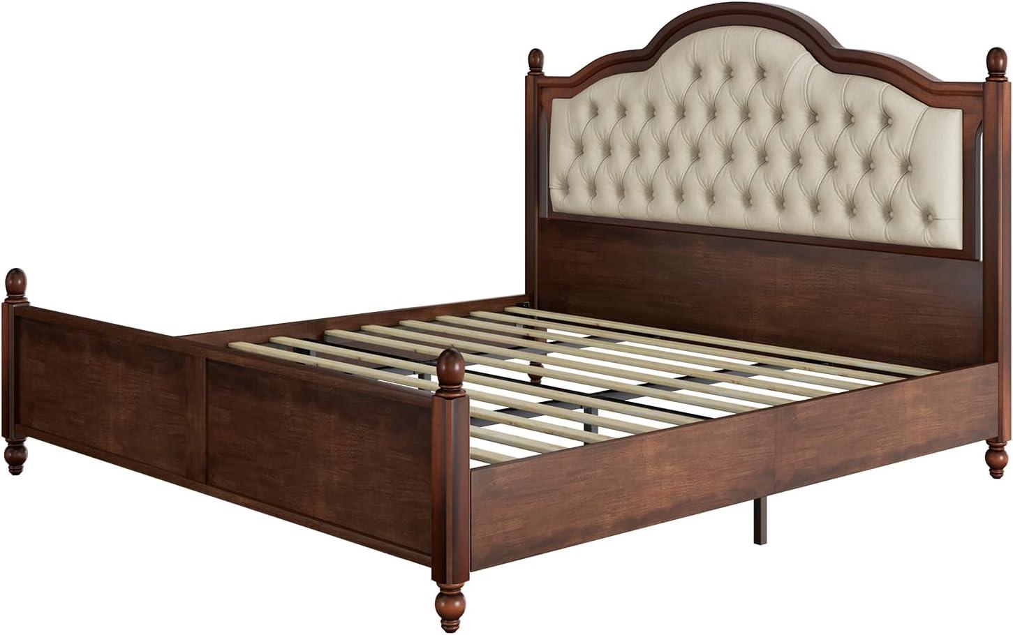 Lark Manor™ Amilio Upholstered Bed Solid Wood Platform