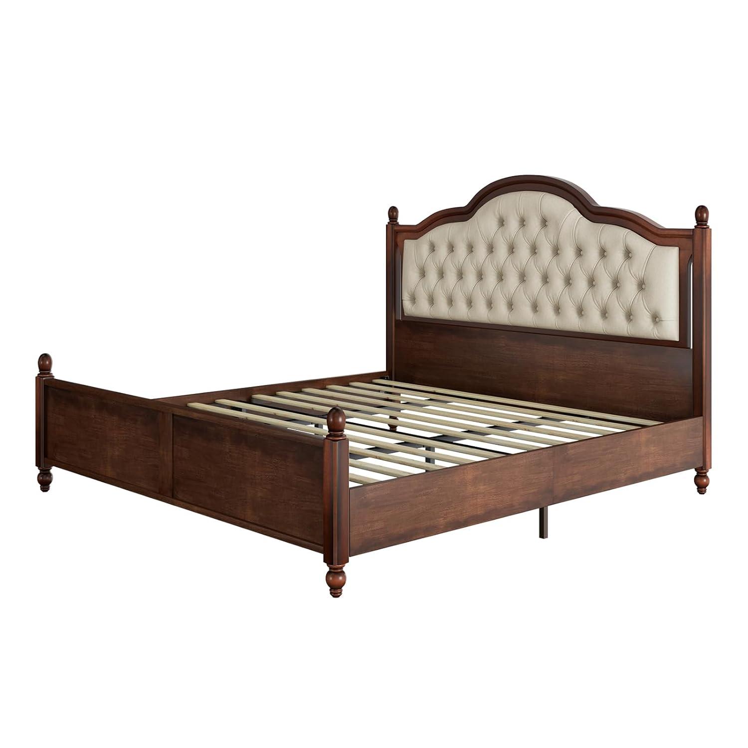 Lark Manor™ Amilio Upholstered Bed Solid Wood Platform