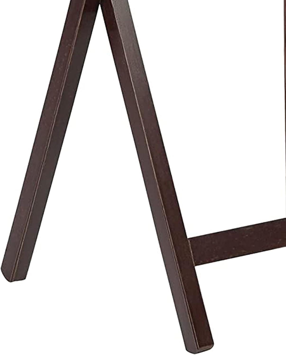 PJ Wood Solid and Sturdy Wood Construction Portable Folding TV Snack Tray Table Desk Serving Stand, Espresso Brown (4-Piece Set)