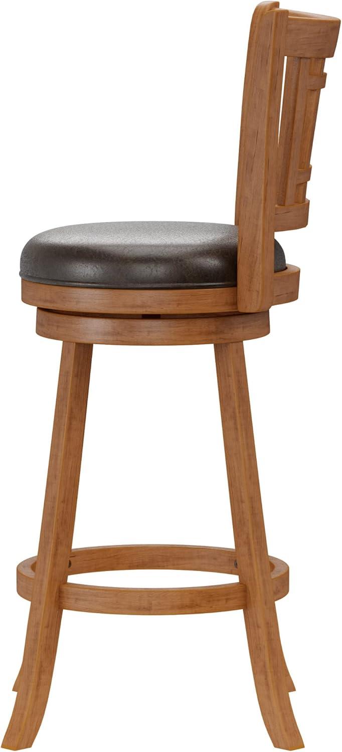 Hillsdale Furniture Fairfox Bar Stool with 360-Degree Swivel, Brown