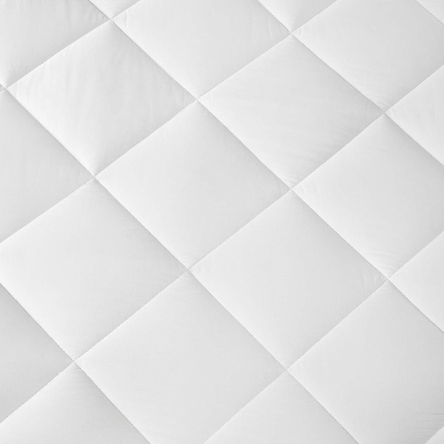Madison Park California King Ensure 300 Thread Count Cotton Sateen Waterproof Mattress Pad: Hypoallergenic, Quilted