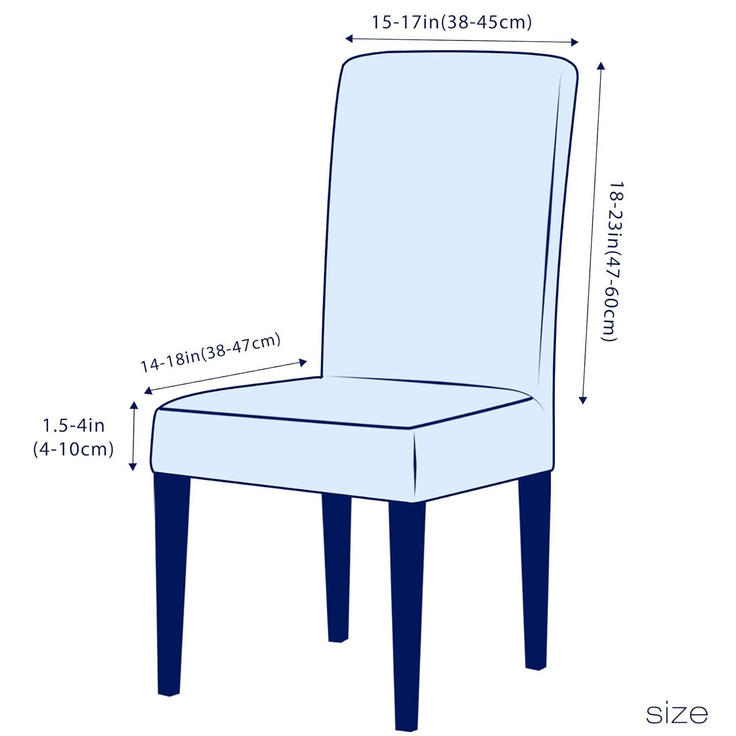 Subrtex Stretch Textured Grain Dining Chair Slipcover (Set of 4, Cream)