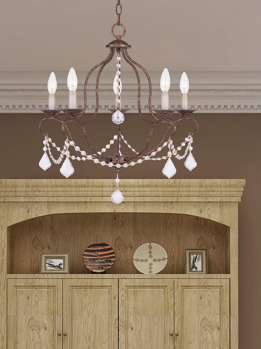 Livex Lighting Chesterfield 5 - Light Chandelier in  Hand Applied Venetian Golden Bronze