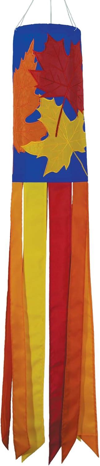 In the Breeze 5132 — Fall Leaves 40-Inch Windsock - Outdoor Hanging Decoration — Seasonal Autumn Decor