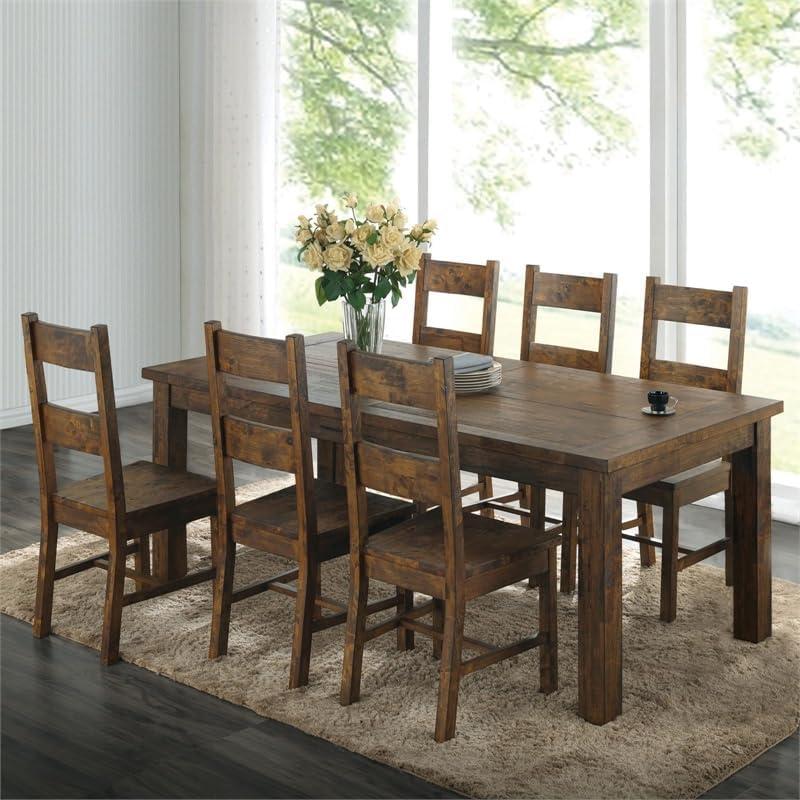 Coleman Rectangular Dining Table Rustic Golden Brown