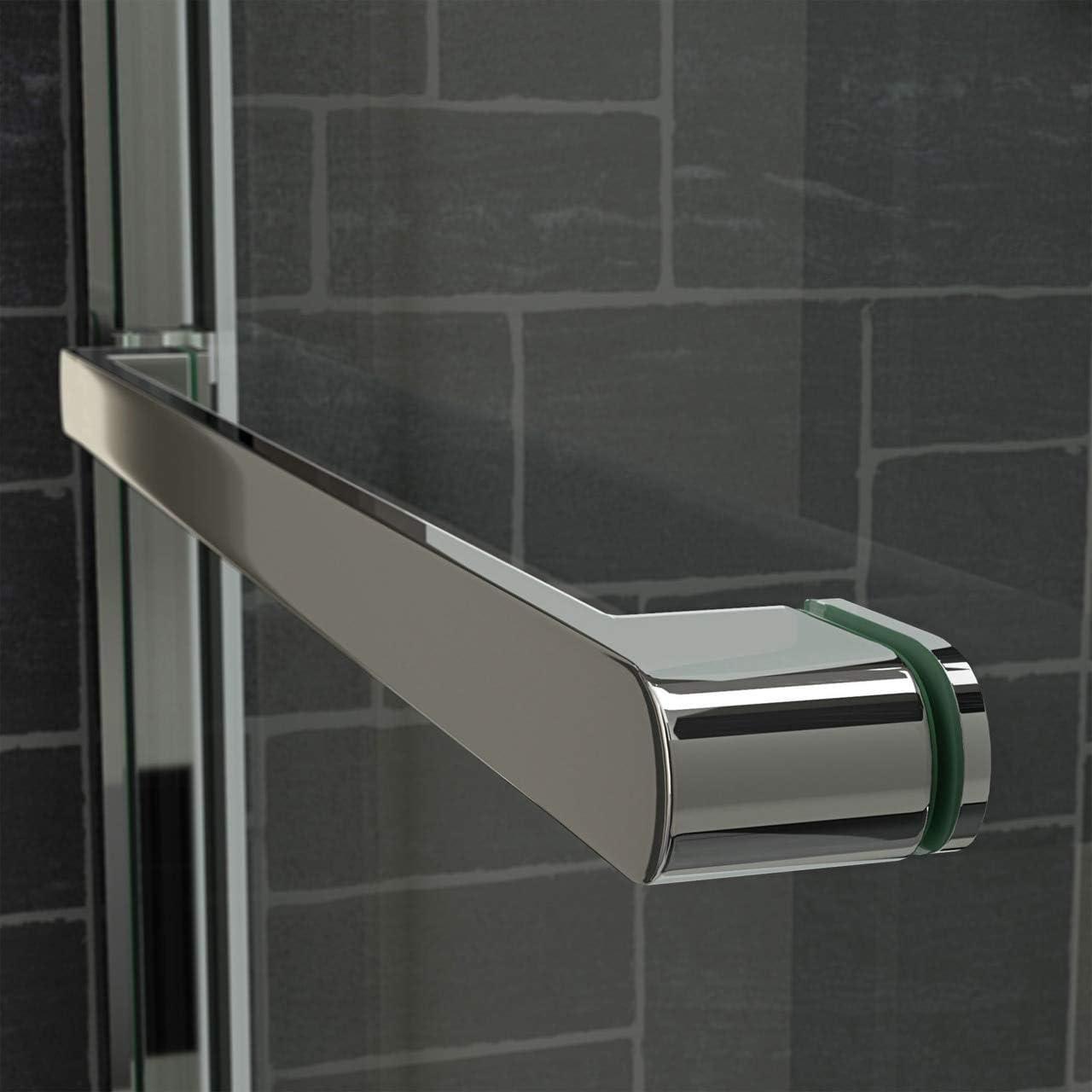 Cavalier 56" W x 77.38" H Bypass Semi-Frameless Shower Door with Clearmax™ Technology