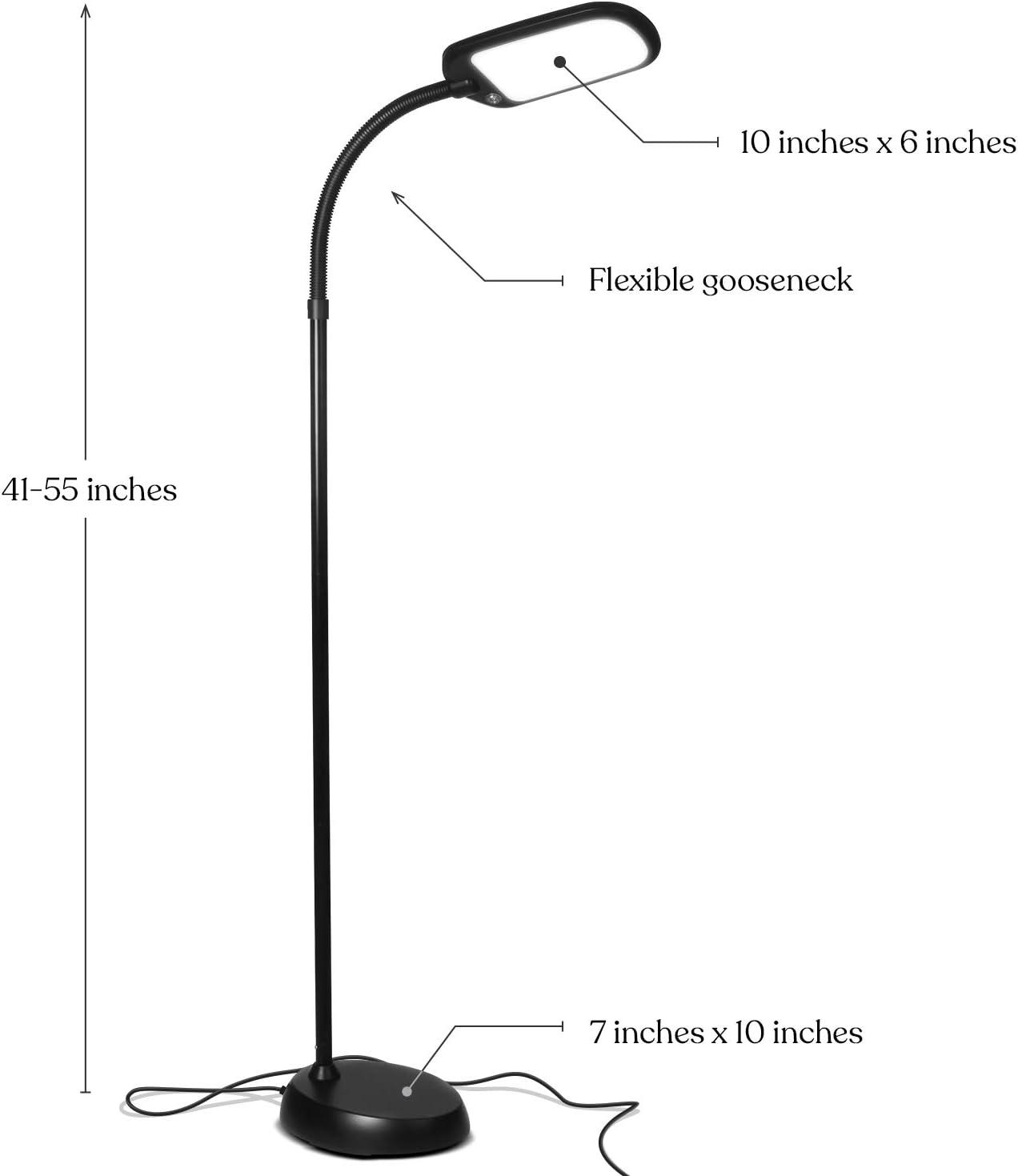 Litespan Slim 55 in. Industrial 1-Light Dimmable LED Floor Lamp