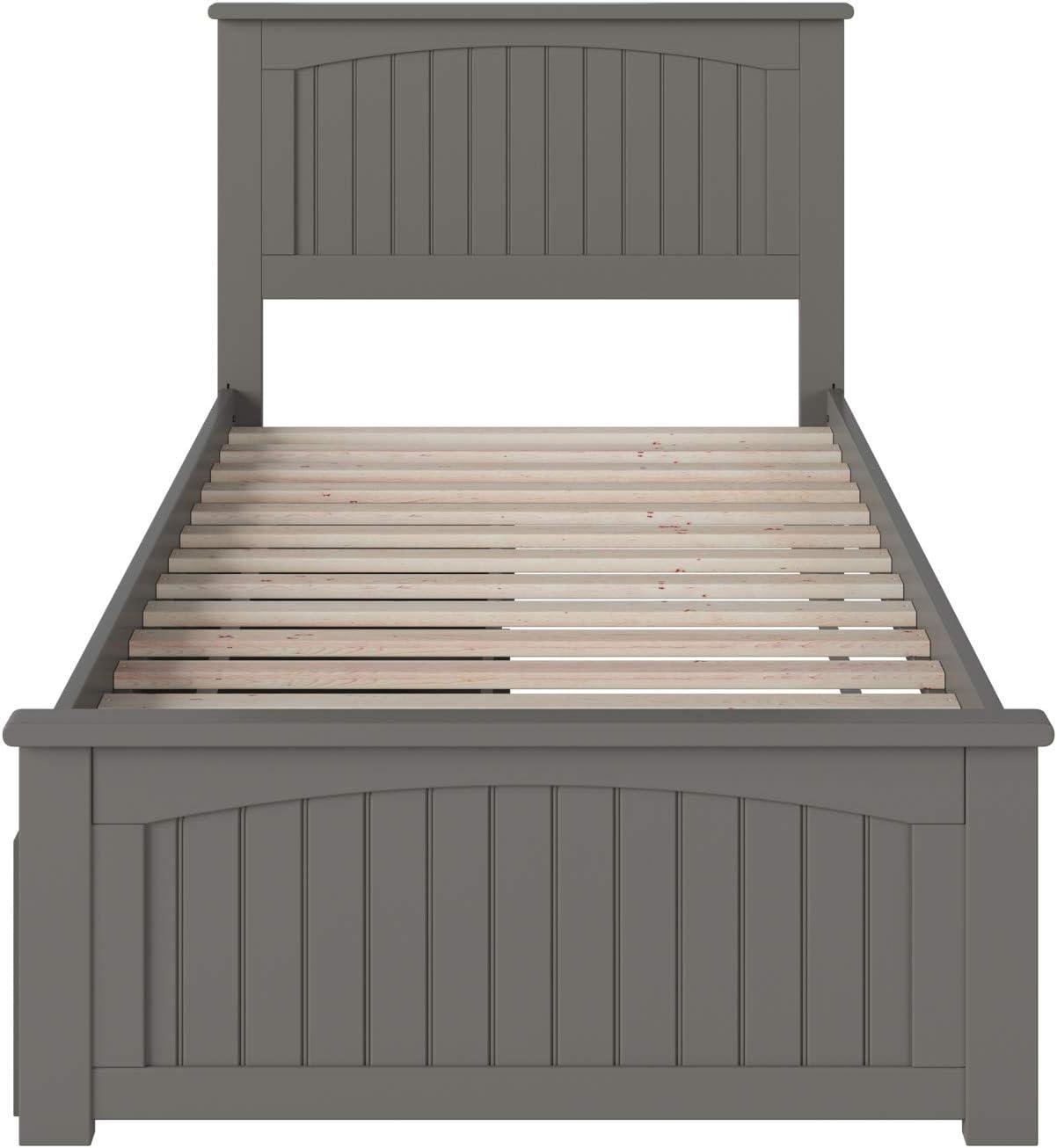 AFI Nantucket Twin Wood Platform Bed with Matching Footboard and Storage Drawers, Espresso
