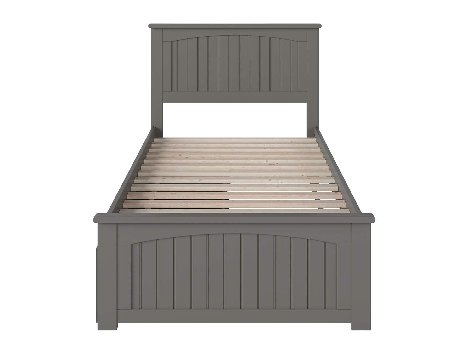 AFI Nantucket Twin Wood Platform Bed with Matching Footboard and Storage Drawers, Espresso