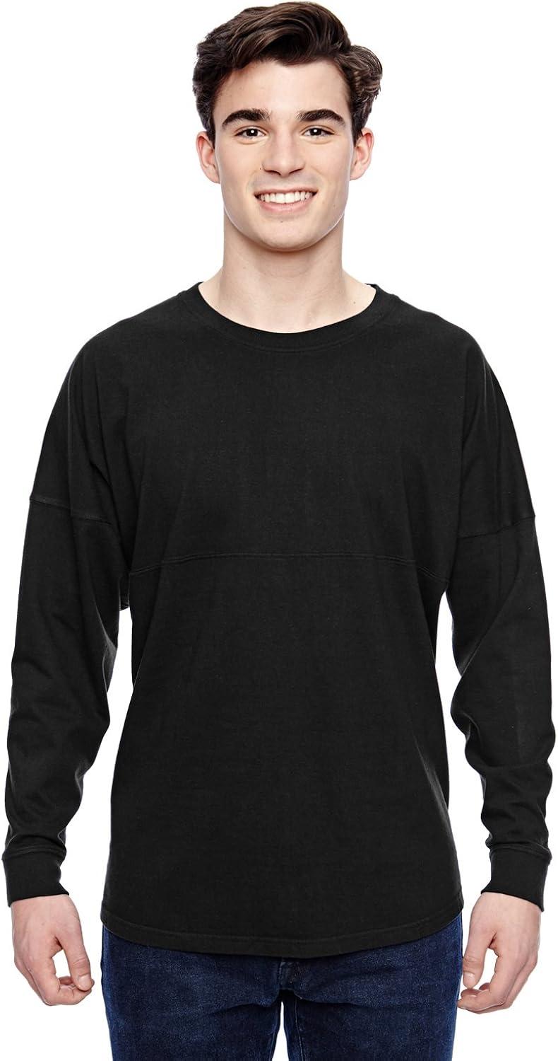 Medium Black Cotton Blend Long Sleeve Jersey Top