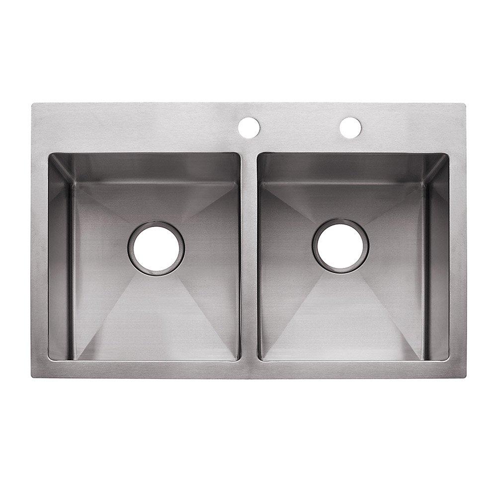 Vector 34" L x 23" W Double Basin Dual Mount Kitchen Sink