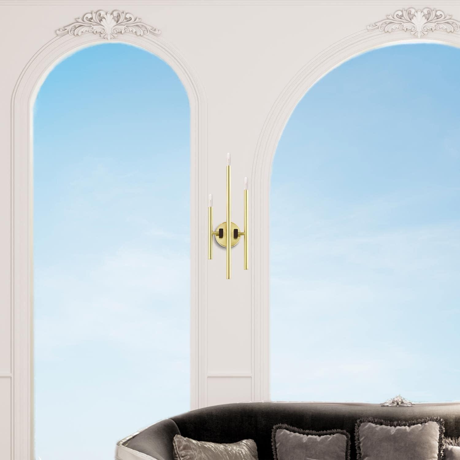 Livex Lighting Denmark 3 - Light Wall Light in  Satin Brass