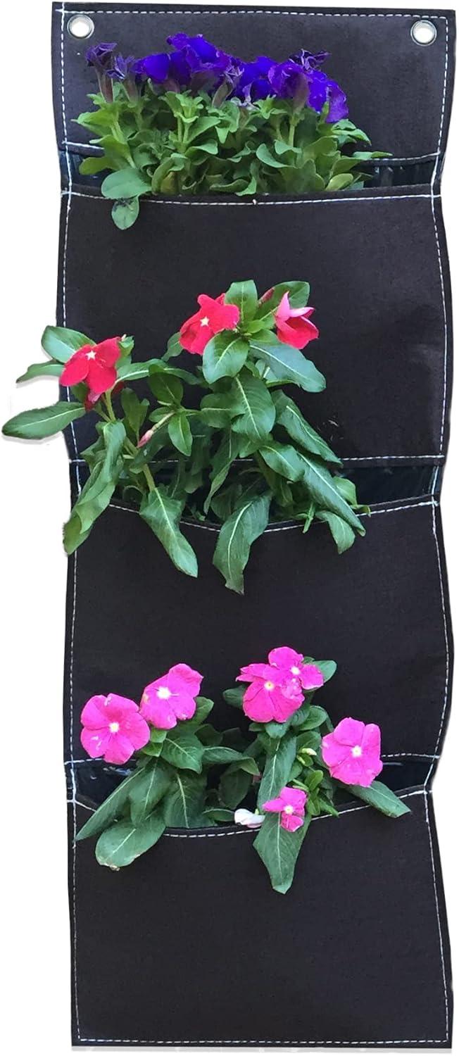 Viagrow Garden Vertical Planter Multi Pocket Wall Mount Living Growing Bag Felt Indoor/Outdoor Herb Pot, 9-Pocket (3x3)