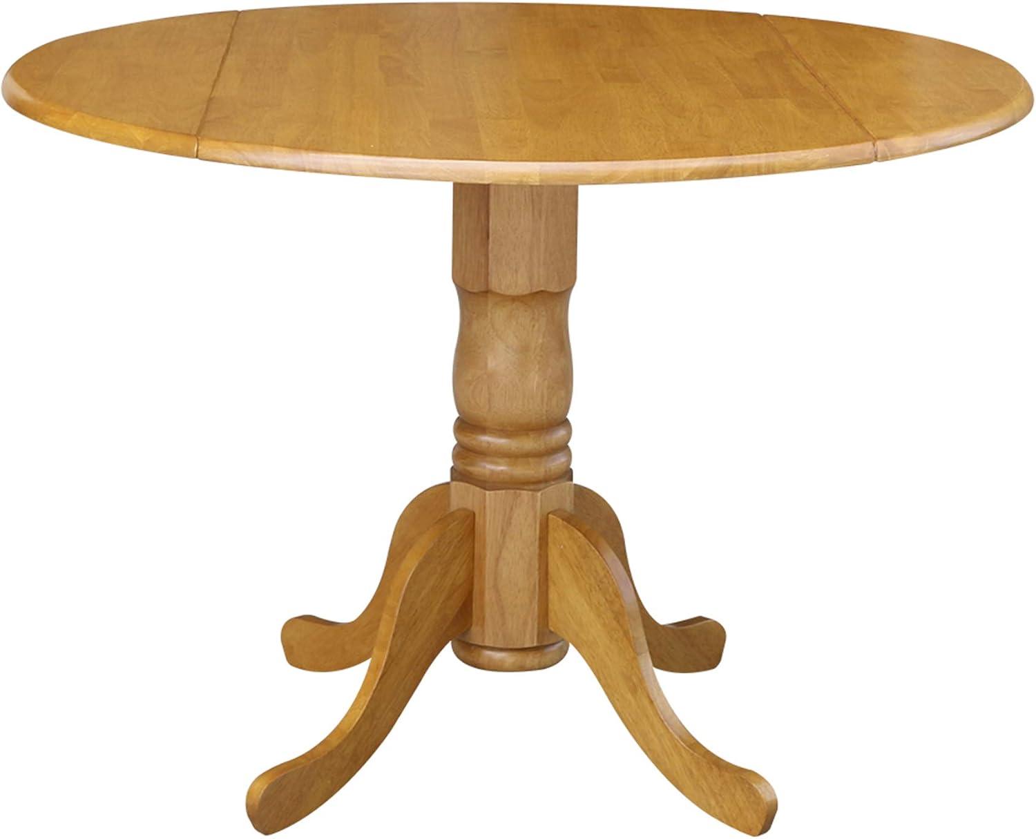 42" Mason Round Dual Drop Leaf Dining Table - International Concepts