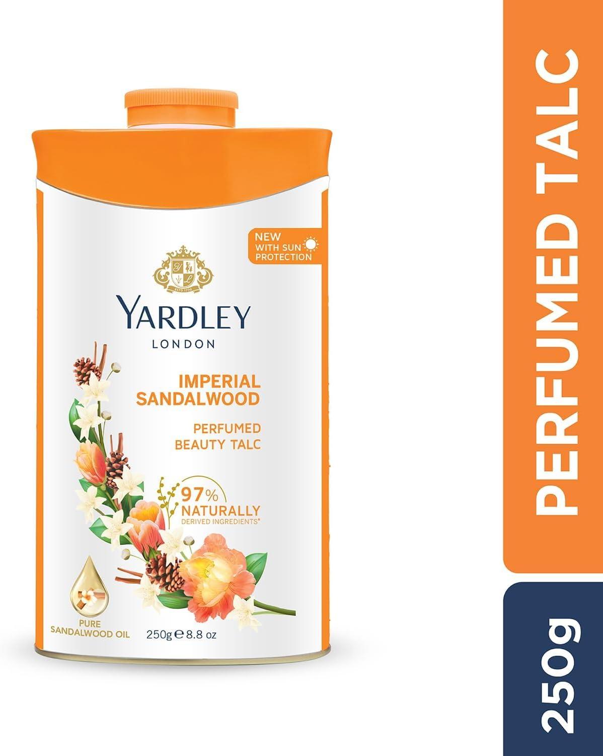 Yardley London Perfumed Talc Sandalwood Talcum Body Powder 8.8 Oz (250 G)