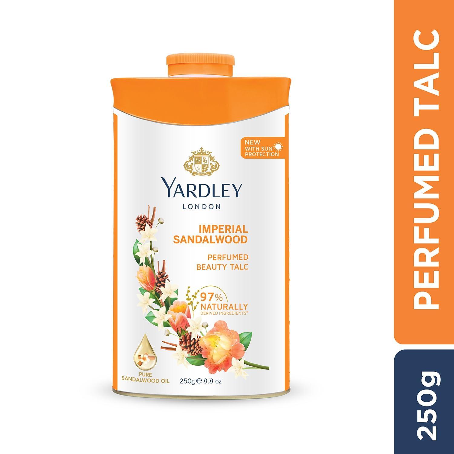 Yardley London Perfumed Talc Sandalwood Talcum Body Powder 8.8 Oz (250 G)