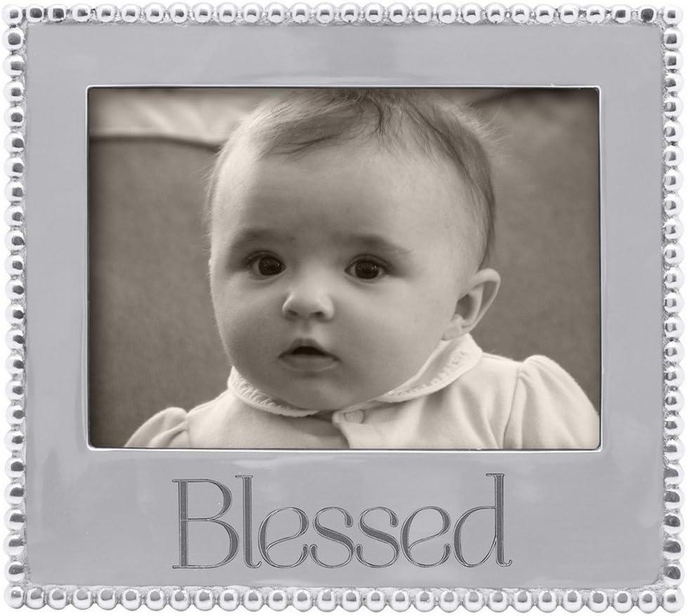 Blessed Silver Beaded 5" x 7" Aluminum Frame