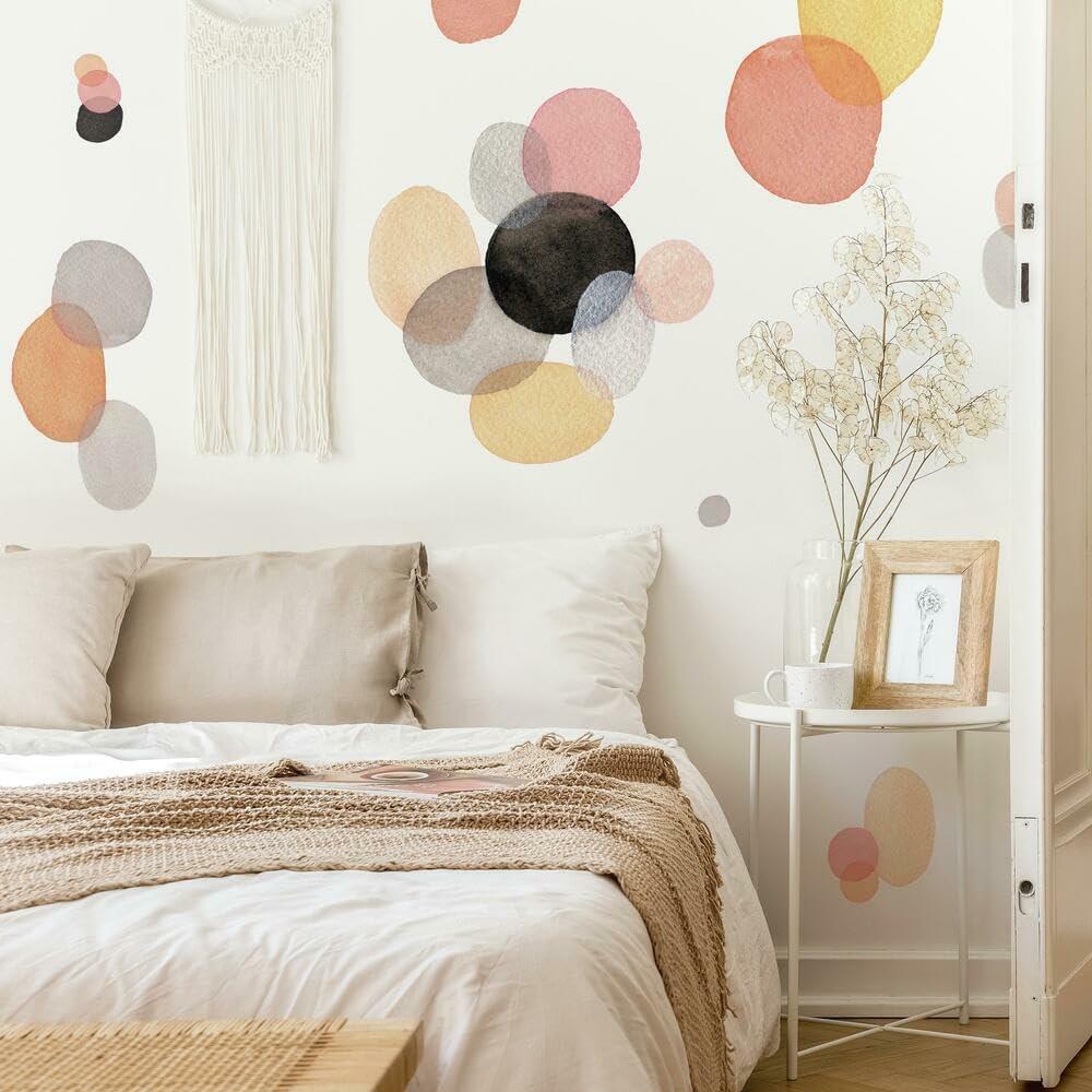 Abstract Watercolor Shapes Peel and Stick Giant Wall Decals