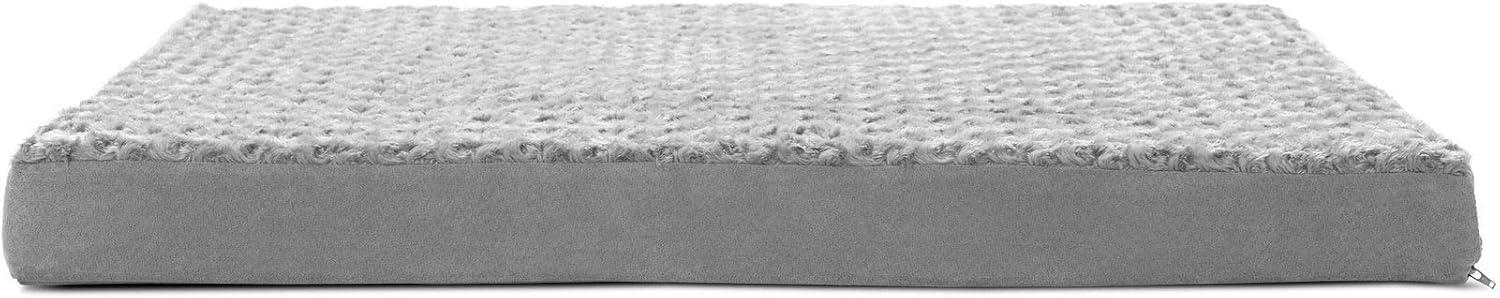 X-Large Orthopedic Chocolate Faux Fur Pet Bed
