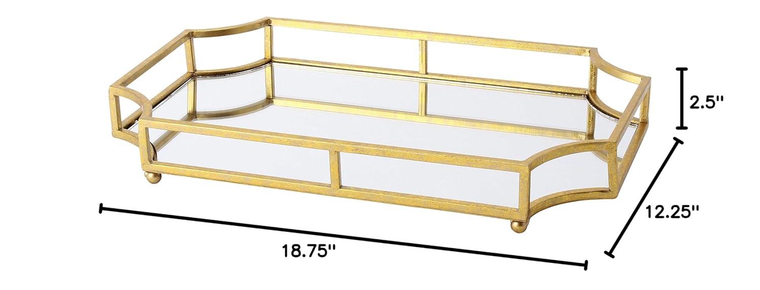 Kate and Laurel Ciel Tray, 12x18, Gold