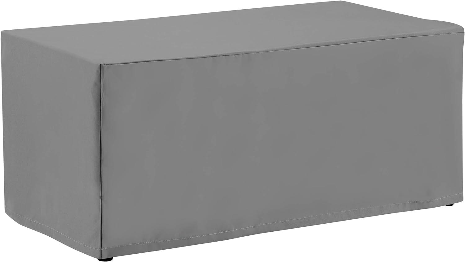 Outdoor Rectangular Table Furniture Cover - Gray - Crosley: Heavy Gauge Vinyl, Drawstring Closure, Waterproof