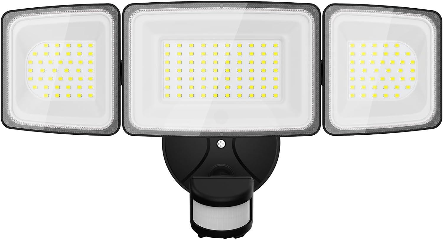 Black 100W LED Motion Sensor Security Flood Light