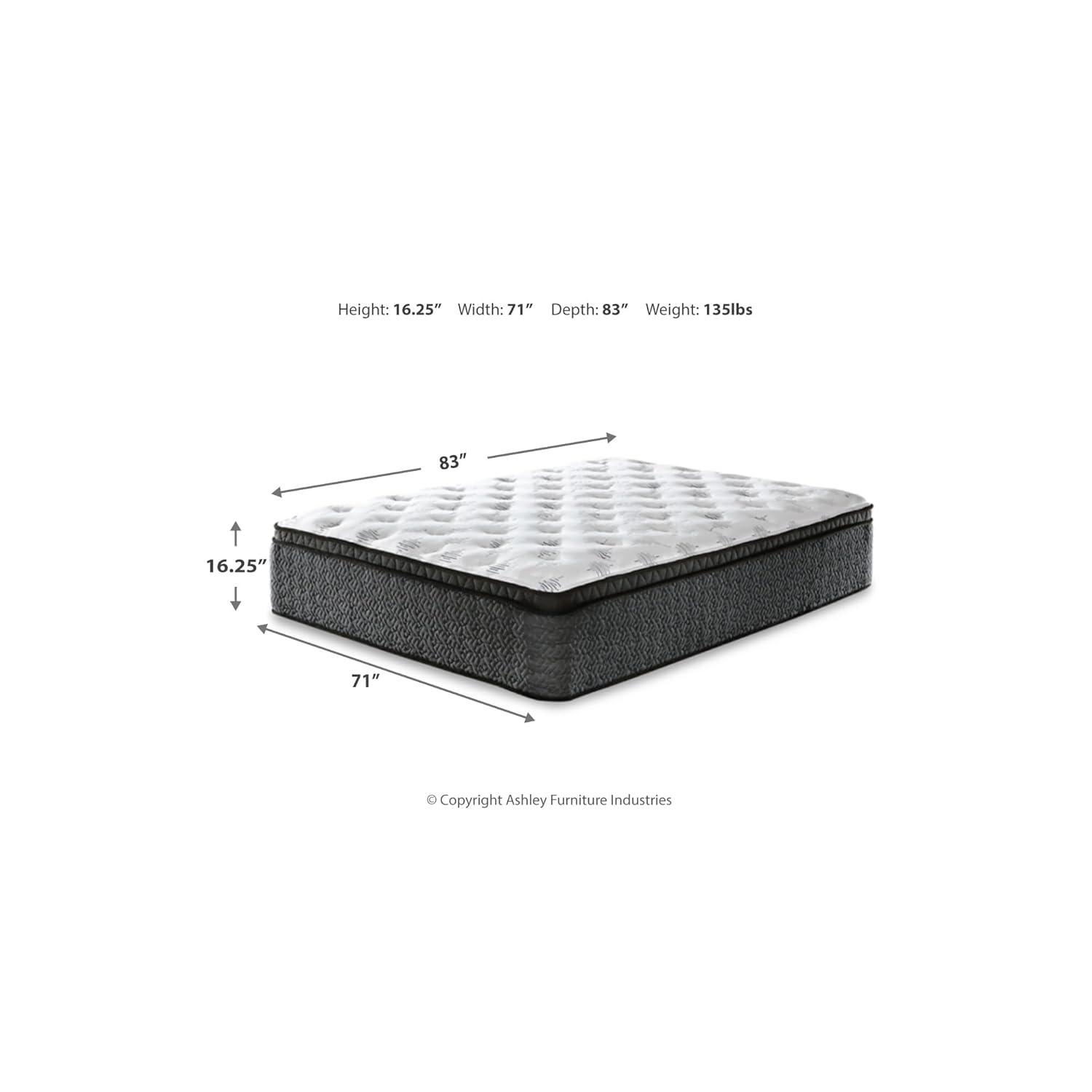Signature Design by Ashley Ultra Luxury 16.2" Plush Hybrid Mattress