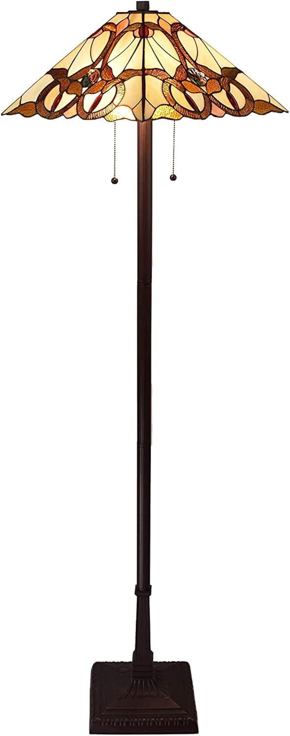 Amora Lighting  Tiffany Style Mission Floor Lamp