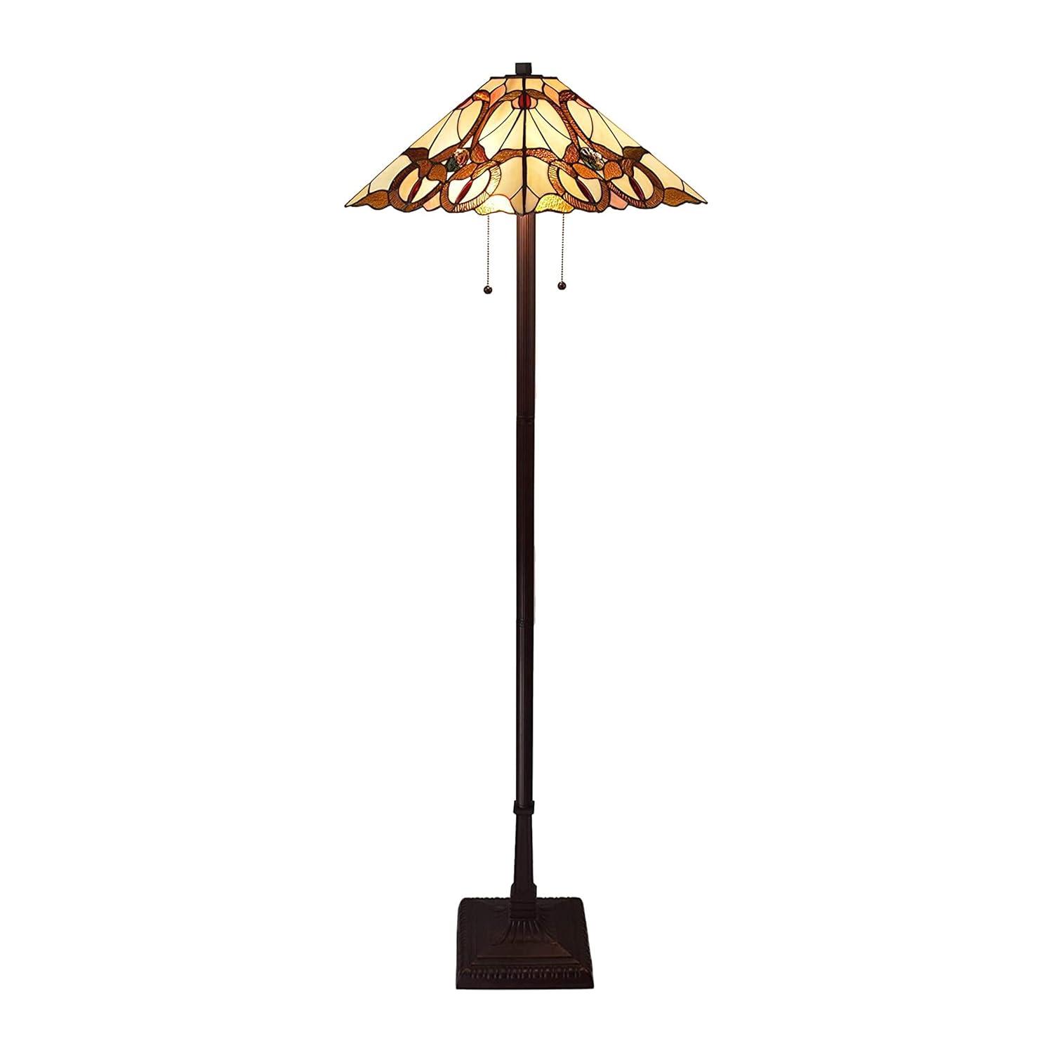 Amora Lighting  Tiffany Style Mission Floor Lamp