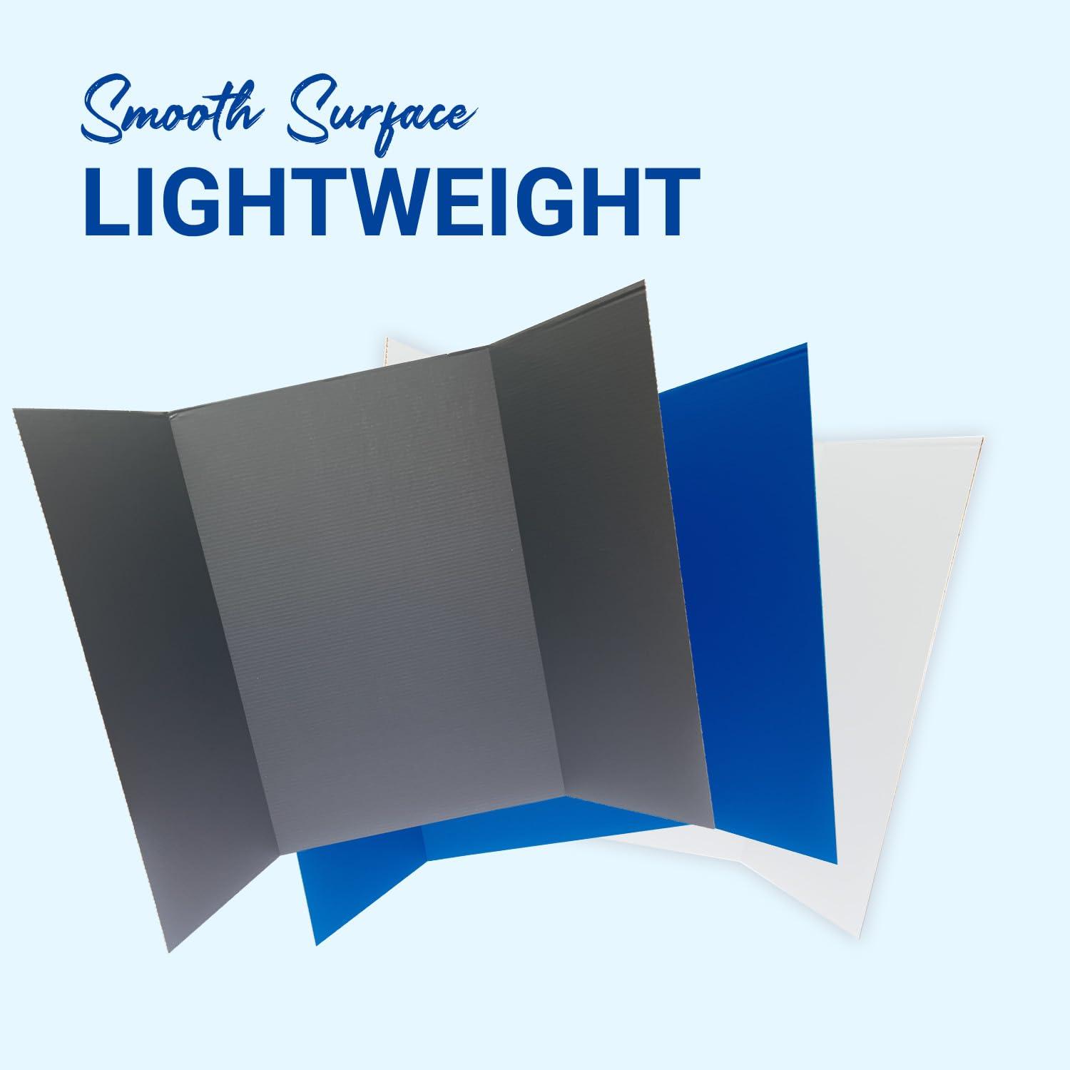 Black/Kraft Corrugated Tri-Fold Project Display Board 36" x 48", Pack of 12