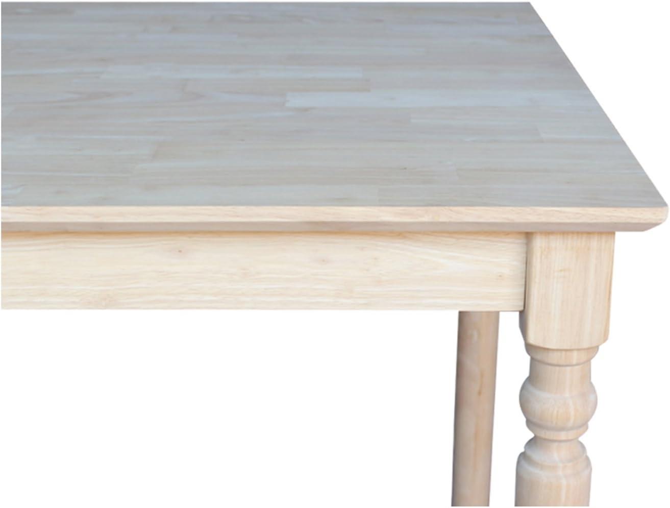 Turned Solid Wood Top Dining Table