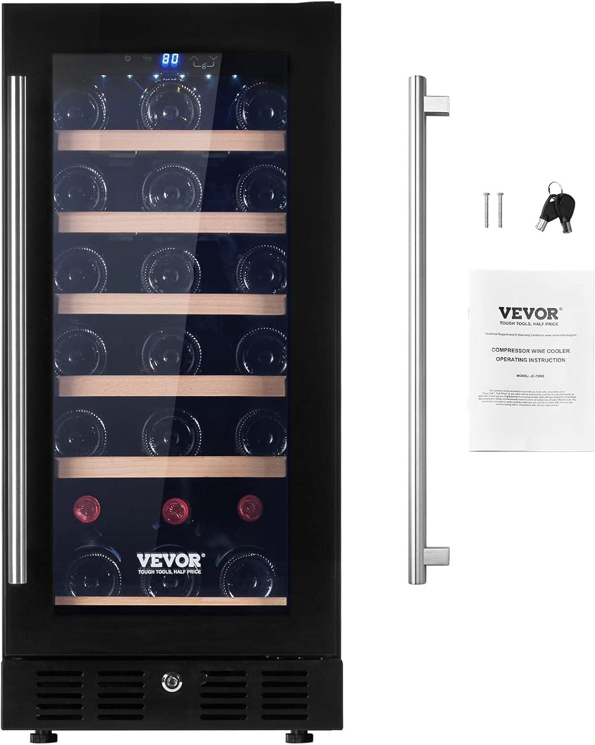 VEVOR Single Zone 14.96'' and Can Wine & Beverage Refrigerator