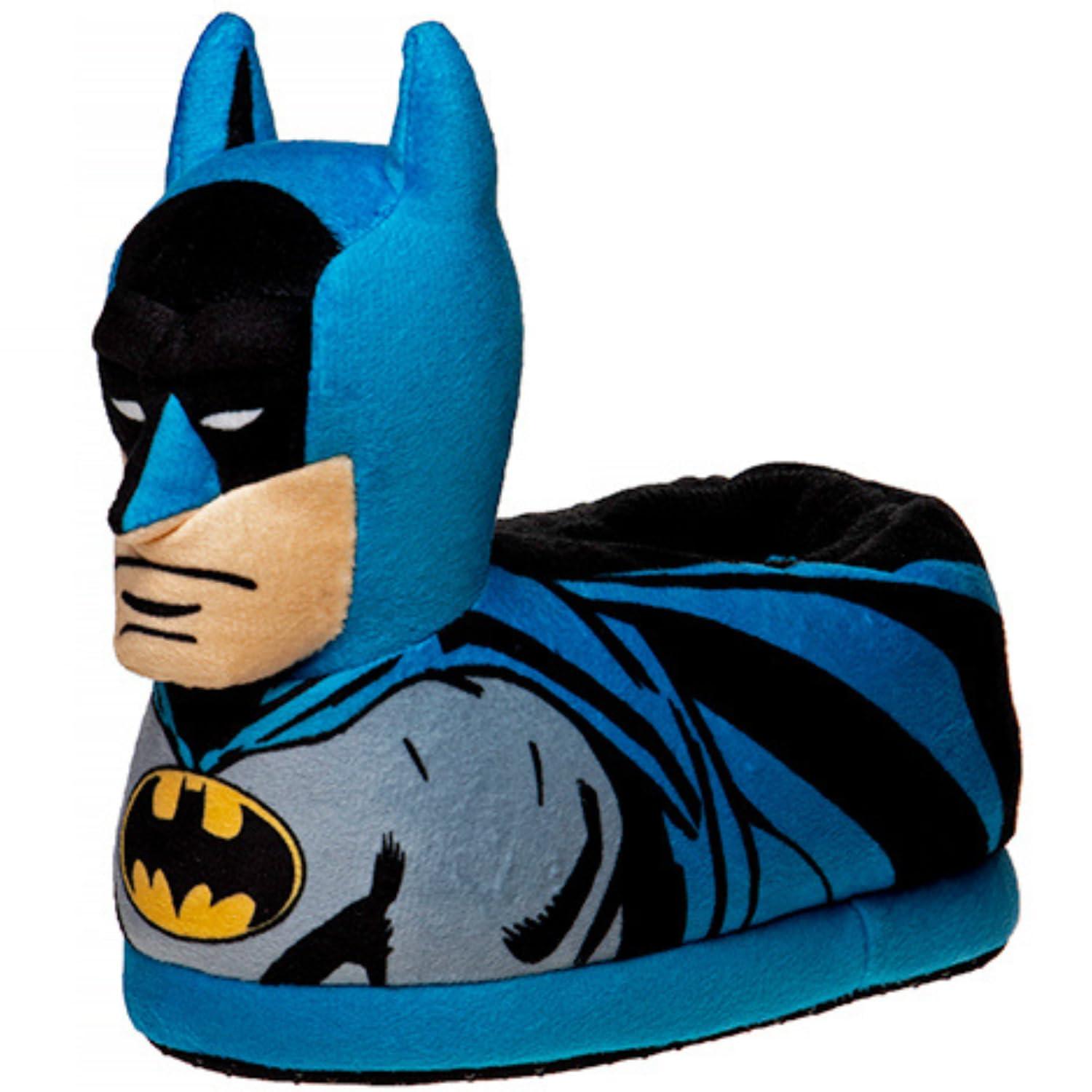 DC Comics Batman Toddler Boys Boys 3D Design Nylex Fabric Slippers - Blue Black, Size: 7-8
