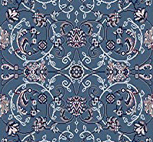 Home Dynamix Ariana Badah Damask Border Area Rug, Blue/Ivory, 3-Piece Set