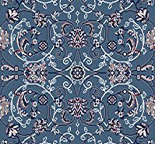 Home Dynamix Ariana Badah Damask Border Area Rug, Blue/Ivory, 3-Piece Set