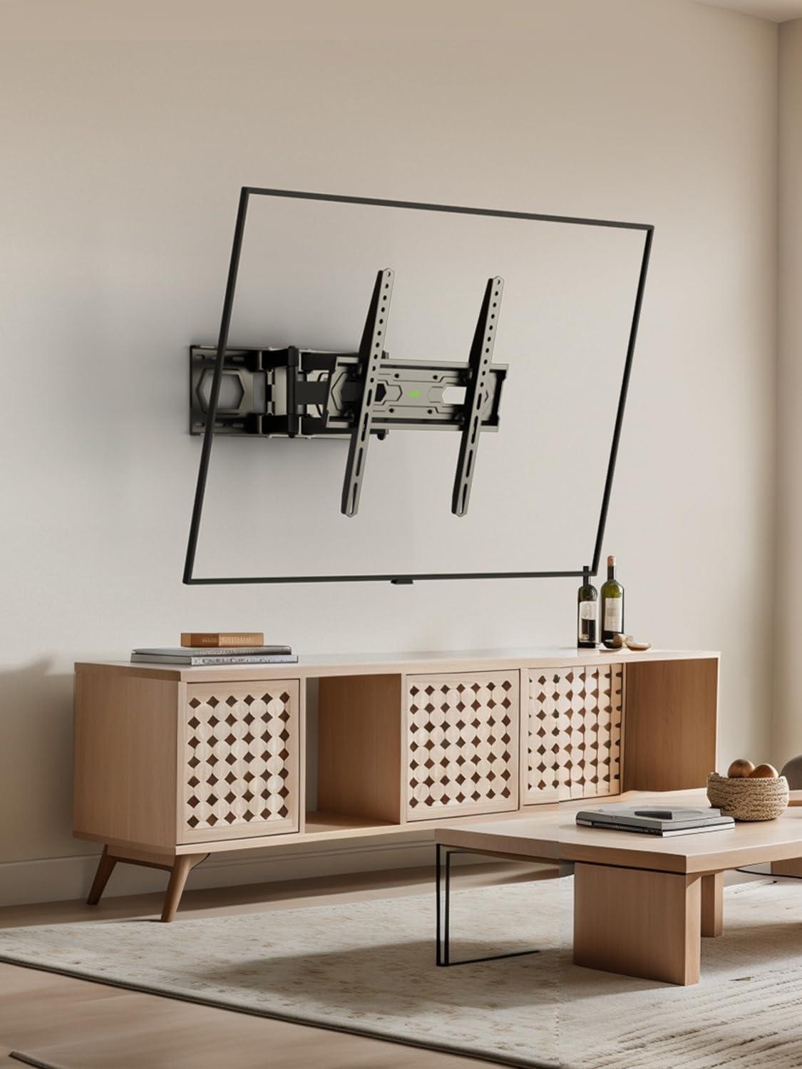 USX MOUNT TV Wall Mount for 32-65 inch Flat Screen/LED/4K up to 110lbs, Full Motion TV Mount Bracket with Swivel & Tilt Articulating Dual Arms, Max VESA 400x400mm, Fits 12/16" Wood Studs