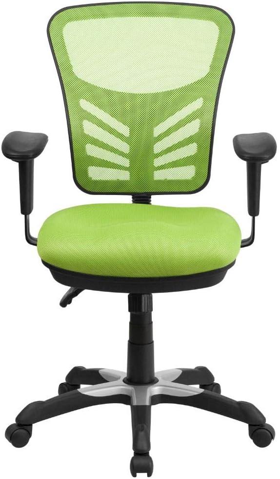 Flash Furniture Mid-Back Mesh Multifunction Executive Swivel Ergonomic Office Chair with Adjustable Arms