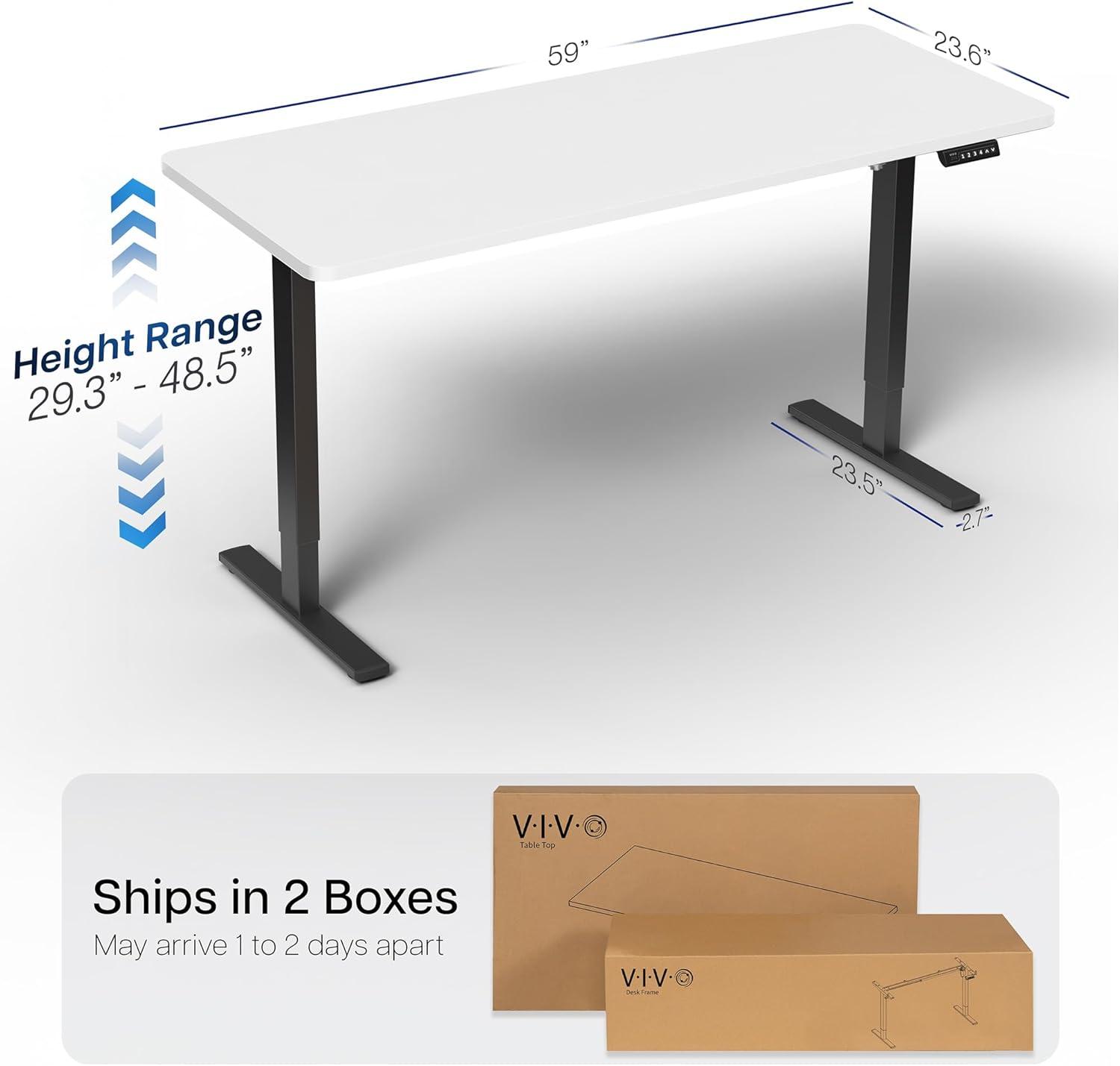 Vivo VIVO Single Motor Electric Desk with Push Button Memory Controller