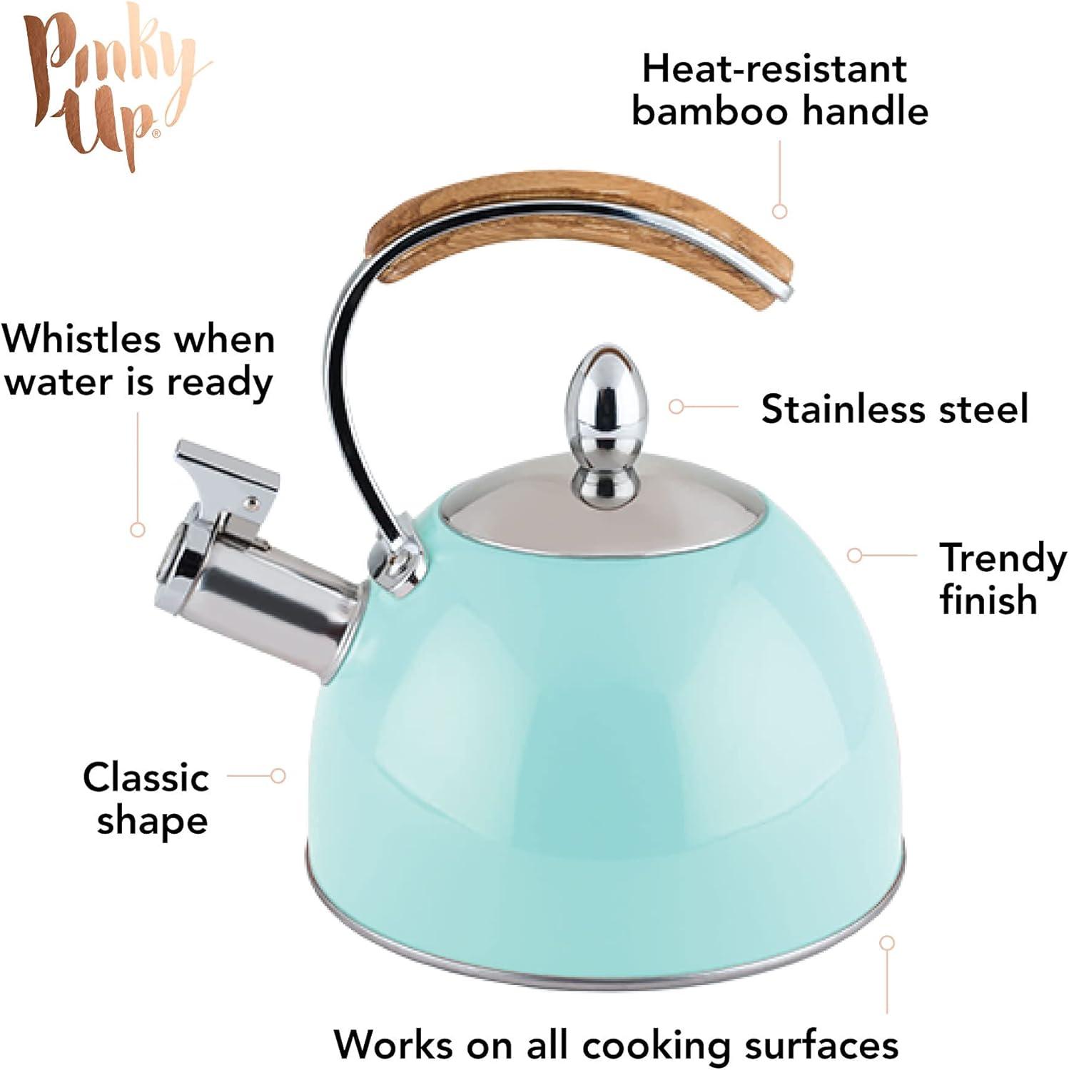 Pinky Up Presley Tea Kettle, Stainless Steel,70 oz