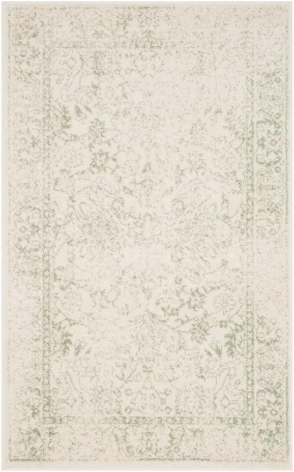 Adirondack ADR109 Machine Made Indoor Area Rug - Ivory/Sage - 6'x6' - Safavieh
